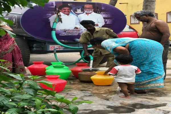 vellore actor rajini mandram provide water tank and water supply peoples happy